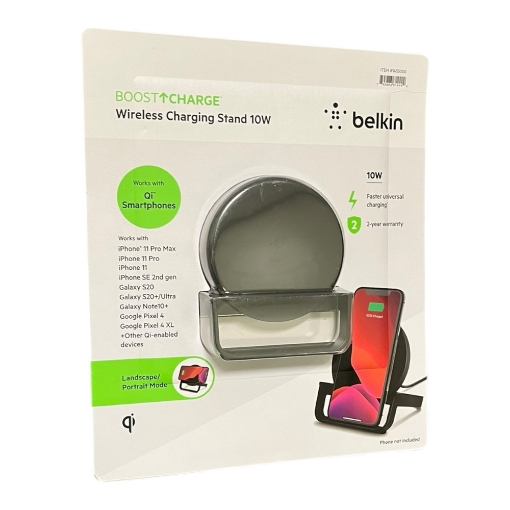 Belkin boost charge 10w wireless charging stand for Qi smartphones/ devices NEW